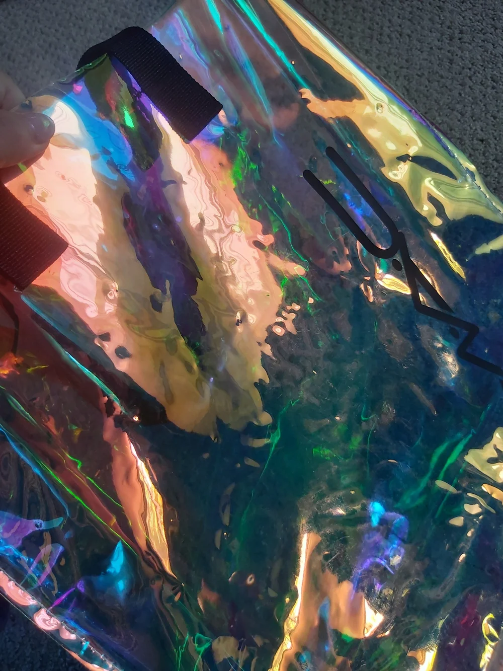 MAC Cosmetics Iridescent Holographic Tote Bag in Multi - Picture 11 of 11